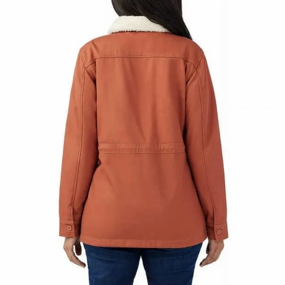 Hang Ten Ladies NWT copper utility jacket, fleece lined sz L - Picture 2 of 10